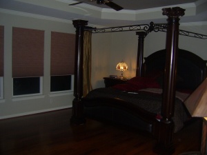 master bedroom's massive bed